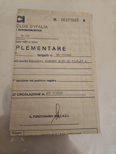 Vintage foglio - a.c.i.,