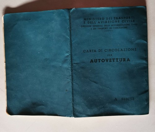Carta circolazione epoca - carta, d'epoca