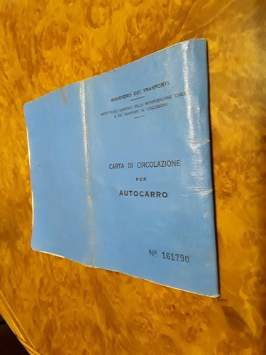 Libretto carta circolazione - libretto,