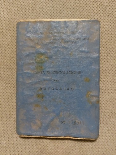 Libretto carta circolazione - libretto, di