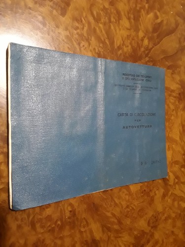Libretto carta circolazione - libretto,
