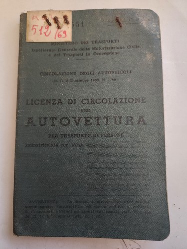 Libretto carta circolazione - libretto,
