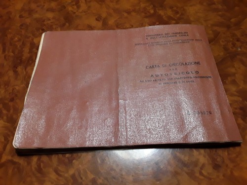Libretto carta circolazione - carta,