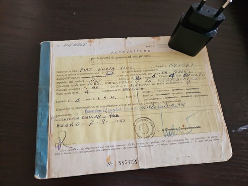 Libretto vintage fiat - vintage,