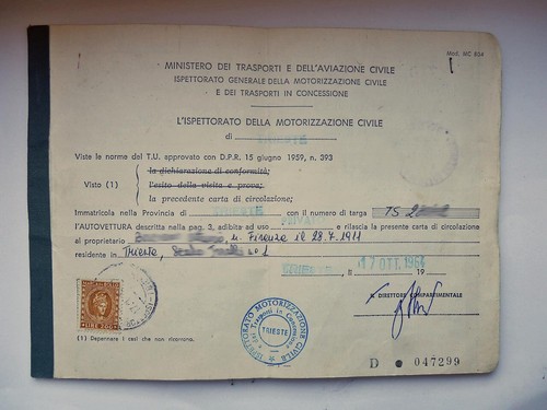 Fiat 1100 auto car libretto - car,