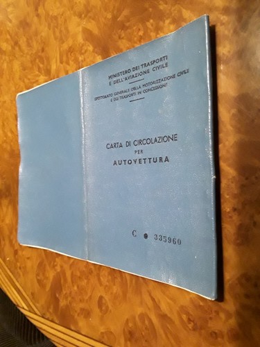 Libretto carta circolazione - libretto,
