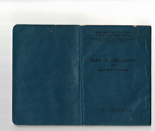 Libretto carta circolazione - libretto,