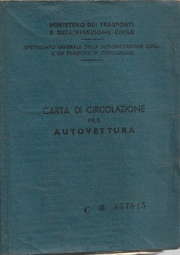 Libretto carta di - -,