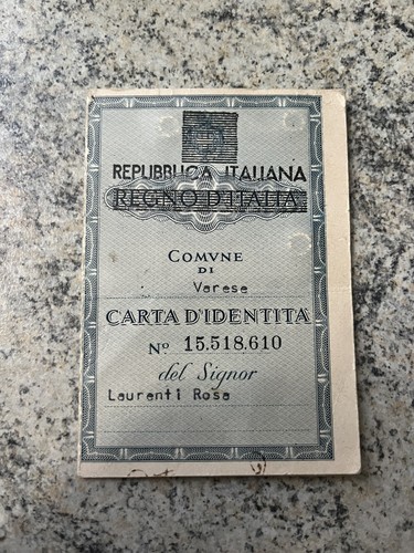 Carta identitá epoca - carta, d’epoca