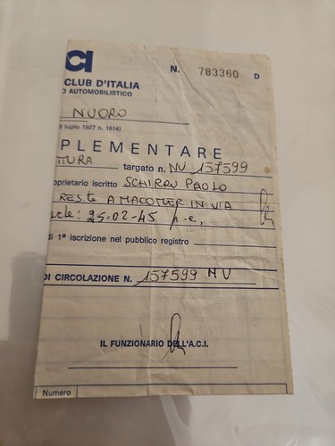 Vintage foglio - a.c.i.,