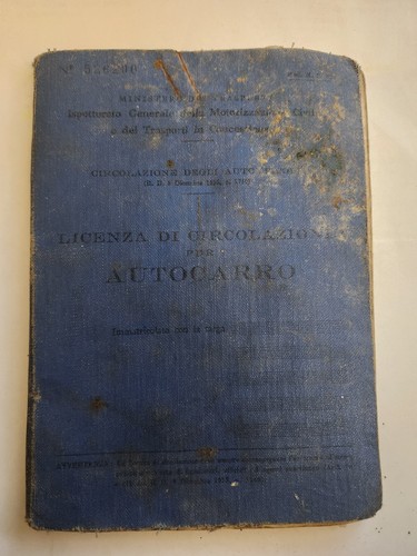 Libretto carta circolazione - carta, di